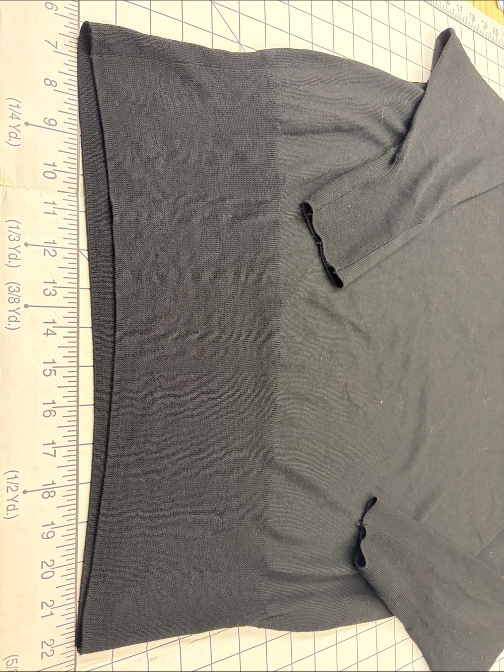Brochu Walker 100% Wool V-Neck Pullover Sweater Black Size Medium - Picture 7 of 13